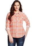 PlusSize Annie Western Shirt, Cantelope, 1X