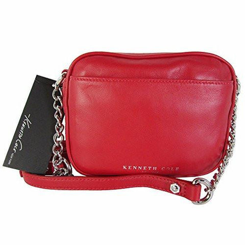 Kenneth Cole York Sloan Street Leather Crossbody Bag Chilli