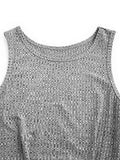 Sweatyrocks Crop Top Vest Ribbed Tank Top Grey Medium