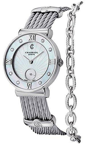 Charriol T Tropez Diamond Dial Stainless Steel Watch St30Sd560008