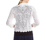 Open Front Pointelle Cardigan Medium