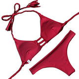 Mooskini Fashion Sexy Brazilian Push Up Bikini Set Twopieces Swimsuit Bathing Suit M Red