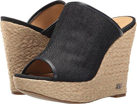 Michael Michael Kors Hastings Mule Dark Denim Nappa Clogmule