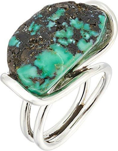 Wire Ring W A Natural Turquoise Stone Silverturquoise Ring