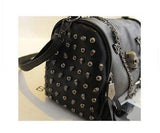 European And American Style Tote Handbags Tassel Skull Rivet Chain Bag Pu Leather Shoulder Bags Messenger