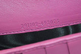 Gucci Soho Vernice Pink Patent Leather Zip Around Travel Wallet