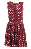Fit & Flare PolkaDot Dress Tile Red Combo Xs
