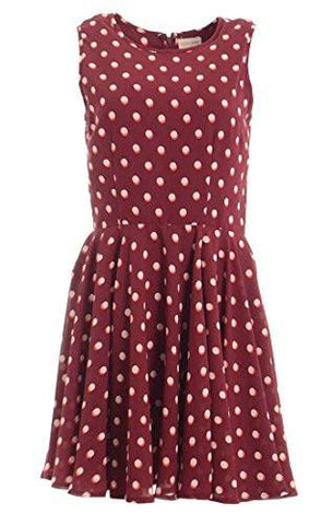 Fit & Flare PolkaDot Dress Tile Red Combo Xs