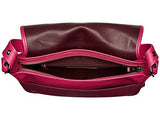 Gloveton Leather Saddle Bag Dkcerise Cross Body