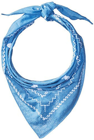 Embroidered Pineapple Neckercheif Denim One Size