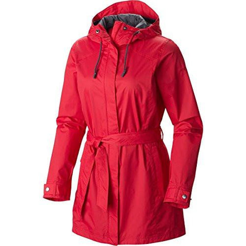Pardon My Trench Rain Jacket Ruby Red Small