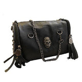European And American Style Tote Handbags Tassel Skull Rivet Chain Bag Pu Leather Shoulder Bags Messenger