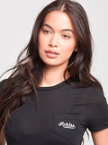 Big League Crop Pocket Tee Black L Tops Tees Black