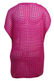 VNeck OpenKnit Sweater L, Very Berry