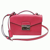 Prada Saffiano Leather Clutch Bag Wstrap Pink Bt0960 Peonia