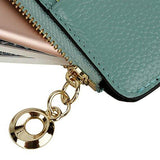 Yaluxe Rfid Blocking Genuine Leather Multi Card Organizer Wallet With Zipper Pocket Rfid Blocking Light Green