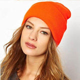 Winter Hat For And Beanie Solid Color Unisex Hats Warm Casual Cap Bonnet Gorro Invierno Skullies Hats And Caps ฺBlack Color