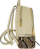 Rhea Zip Leather Back Pack Ecrunatural Medium