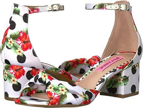 Ivee Heeled Sandal 6.5, Black/White
