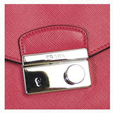 Prada Saffiano Leather Clutch Bag Wstrap Pink Bt0960 Peonia