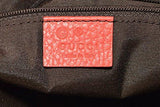 Leather Gg Charm Convertible Dome Handbag Purse Coral Red 5411