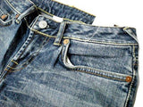 New Genes Jeans Lowrise Denim Hipster Bootcut Light Blue/Purple Stretch 27