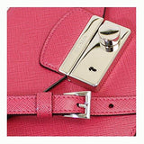 Prada Saffiano Leather Clutch Bag Wstrap Pink Bt0960 Peonia