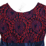 Creti Vintage Floral Lace Contrast Bow Cocktail Party Dress Evening Dress