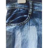 Vicvik Knee Casual Stylish Hip Hop Skinny Denim Pants Ripped Chain Jeans Xl Blue