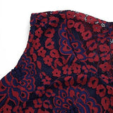 Creti Vintage Floral Lace Contrast Bow Cocktail Party Dress Evening Dress