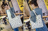 Fashion Bag Casual Tote Fold Handbag Laser Geometric Designer Handbags Ladies Shoulder Bag High Quality Red Color