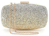 Yuenjoy Evening Bags Wedding Clutch Purse With Gradient Colors Glitter Gold Silver