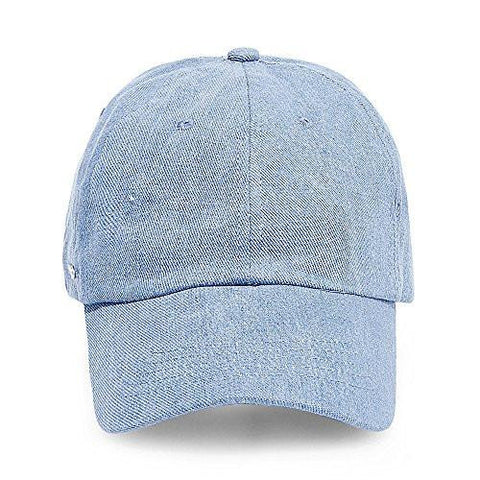 Solid Baseball Hat Light Denim One Size