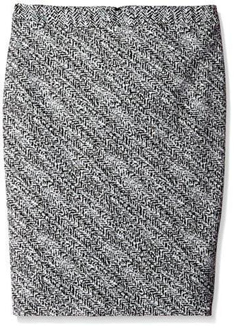 Notch Bottom Jacquard Skirt Blkwht Ssr 10