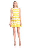 Zig Zag Cotton Jacquard, Yellow/Ivory, 10